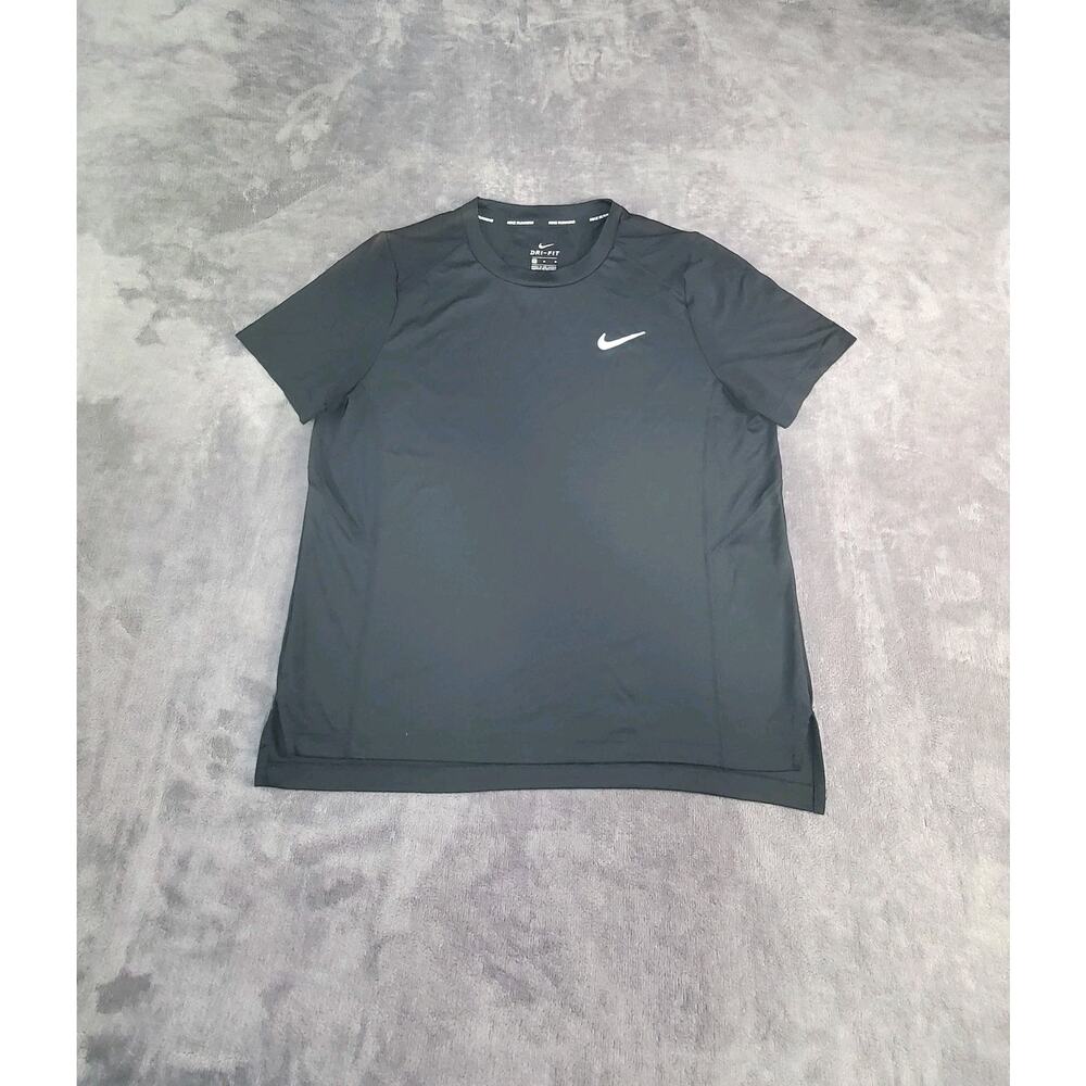 Nike Running Sz M Dri Fit Black Short Sleeve Mesh T-Shirt Women’s Walking C9